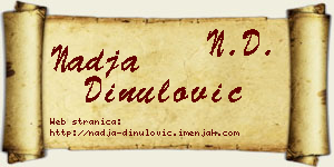Nadja Dinulović vizit kartica